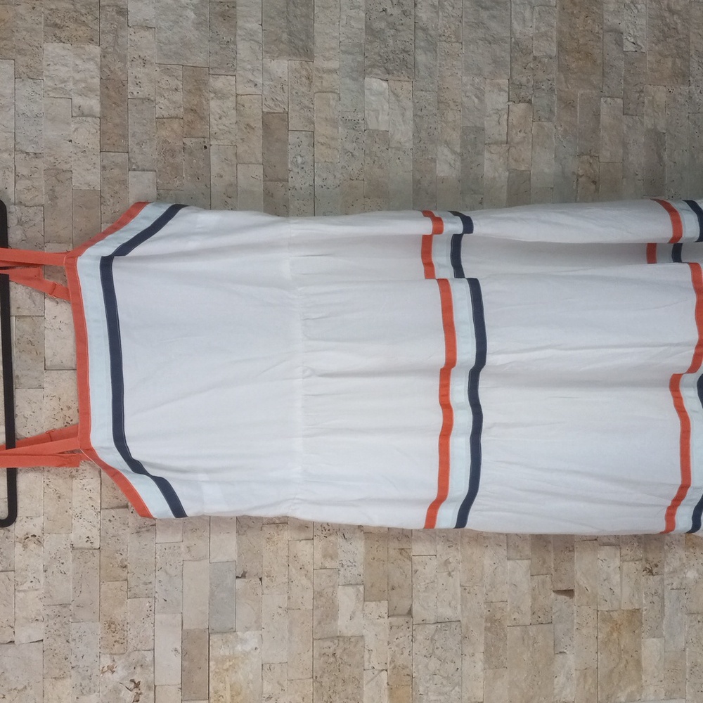 Lane Byrant Fit Flare Ribbon Detail Tiered Maxi Dress Sz 16 - Picture 2 of 14